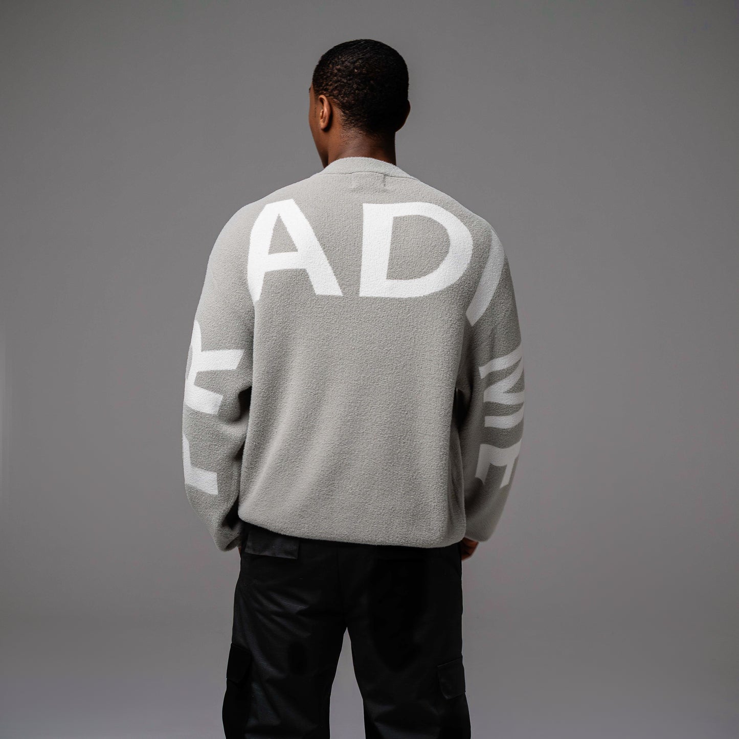 Grey Knitted Sweatshirt