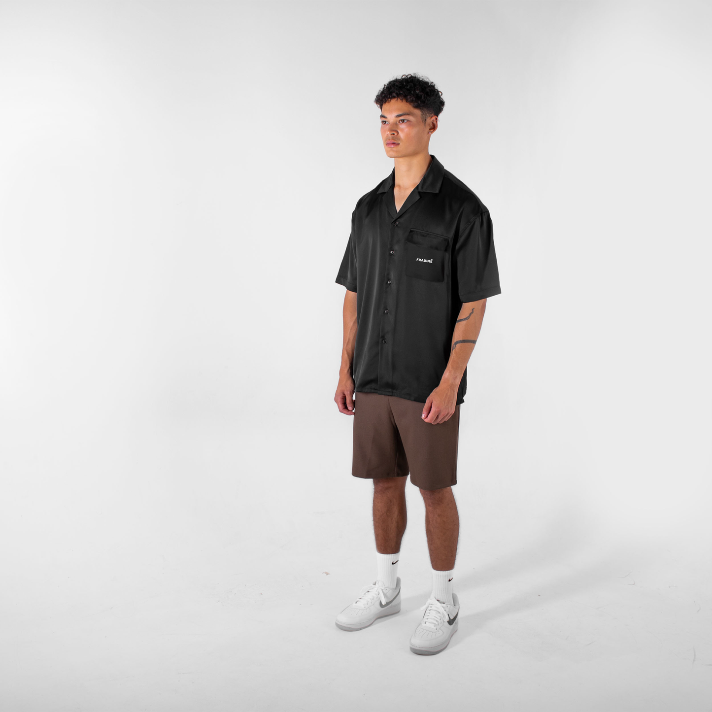Small Logo Satin Shirt