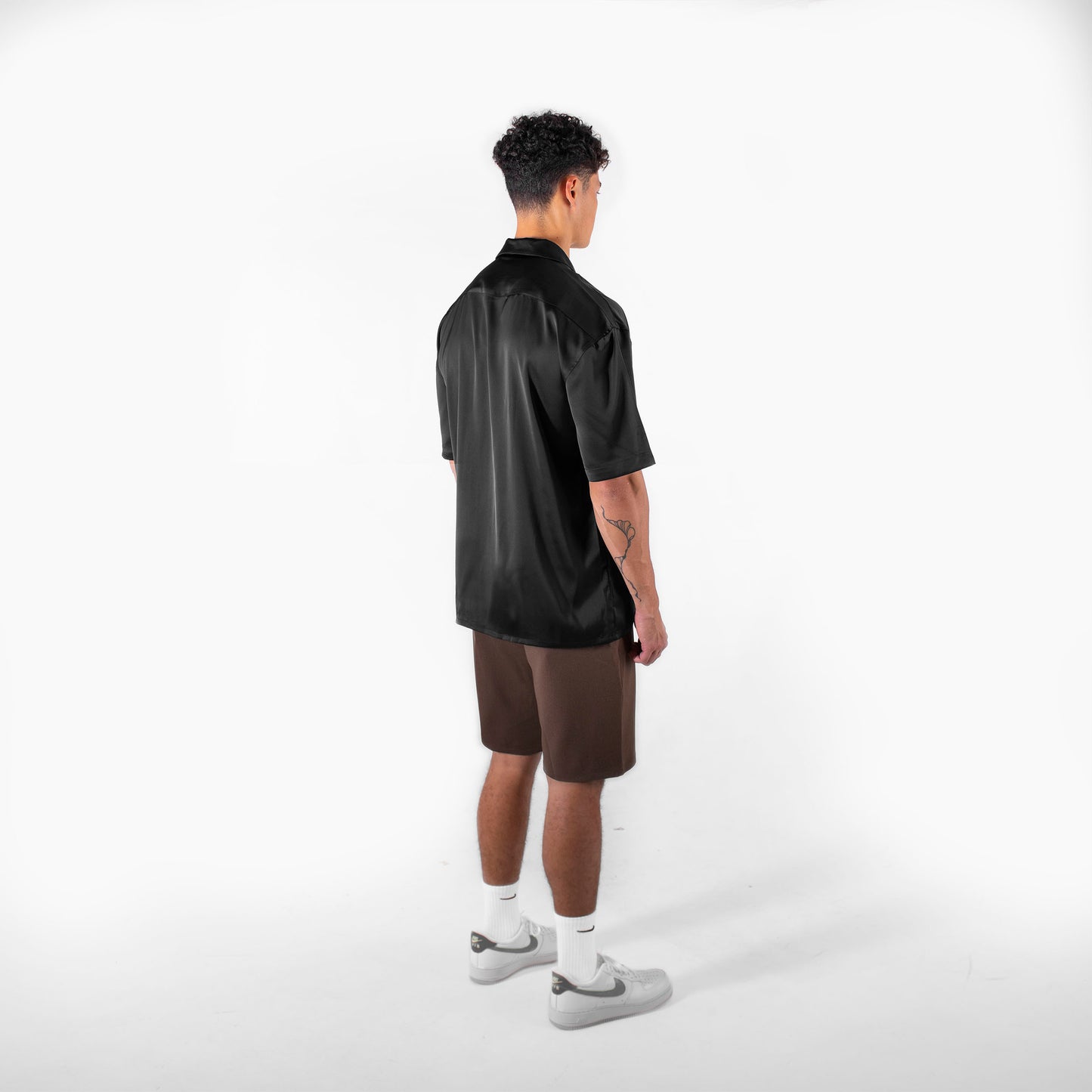Small Logo Satin Shirt