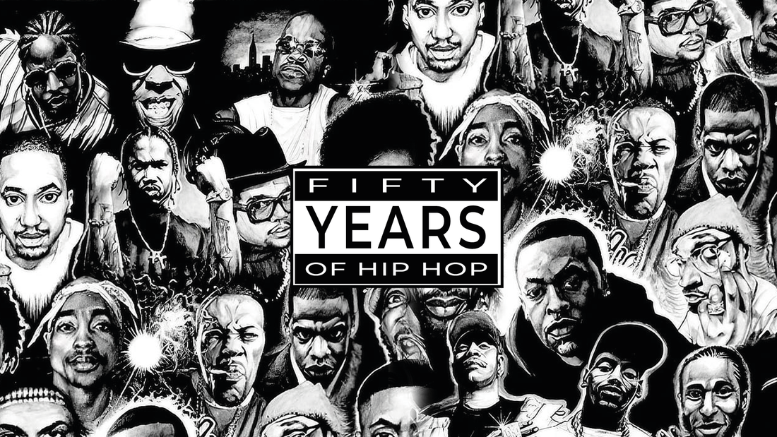 A mix of rappers throughout hip hop history