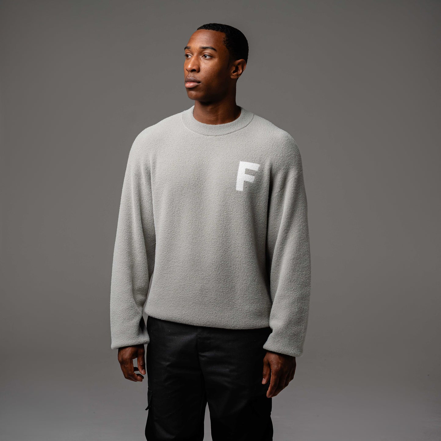 Grey Knitted sweatshirt