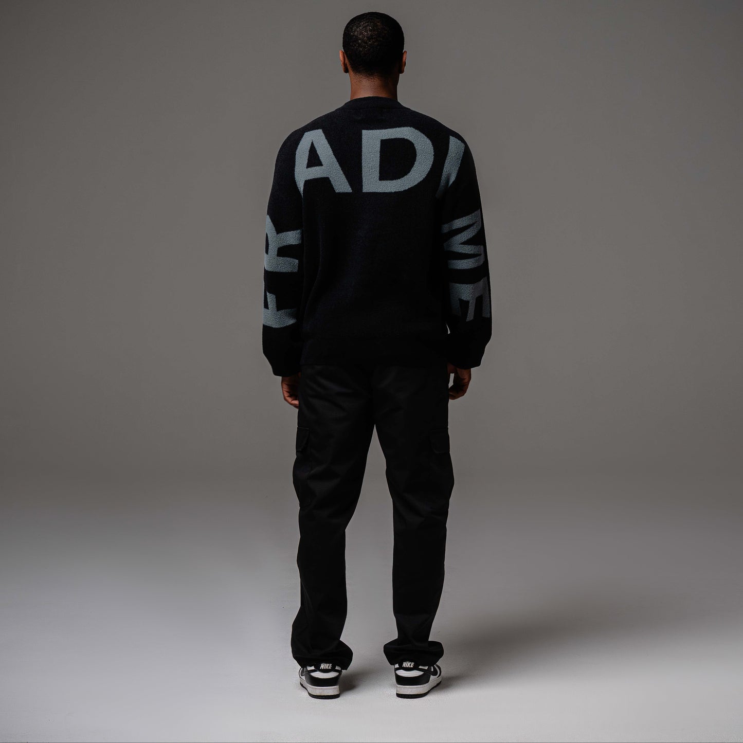 Black Knitted Sweatshirt