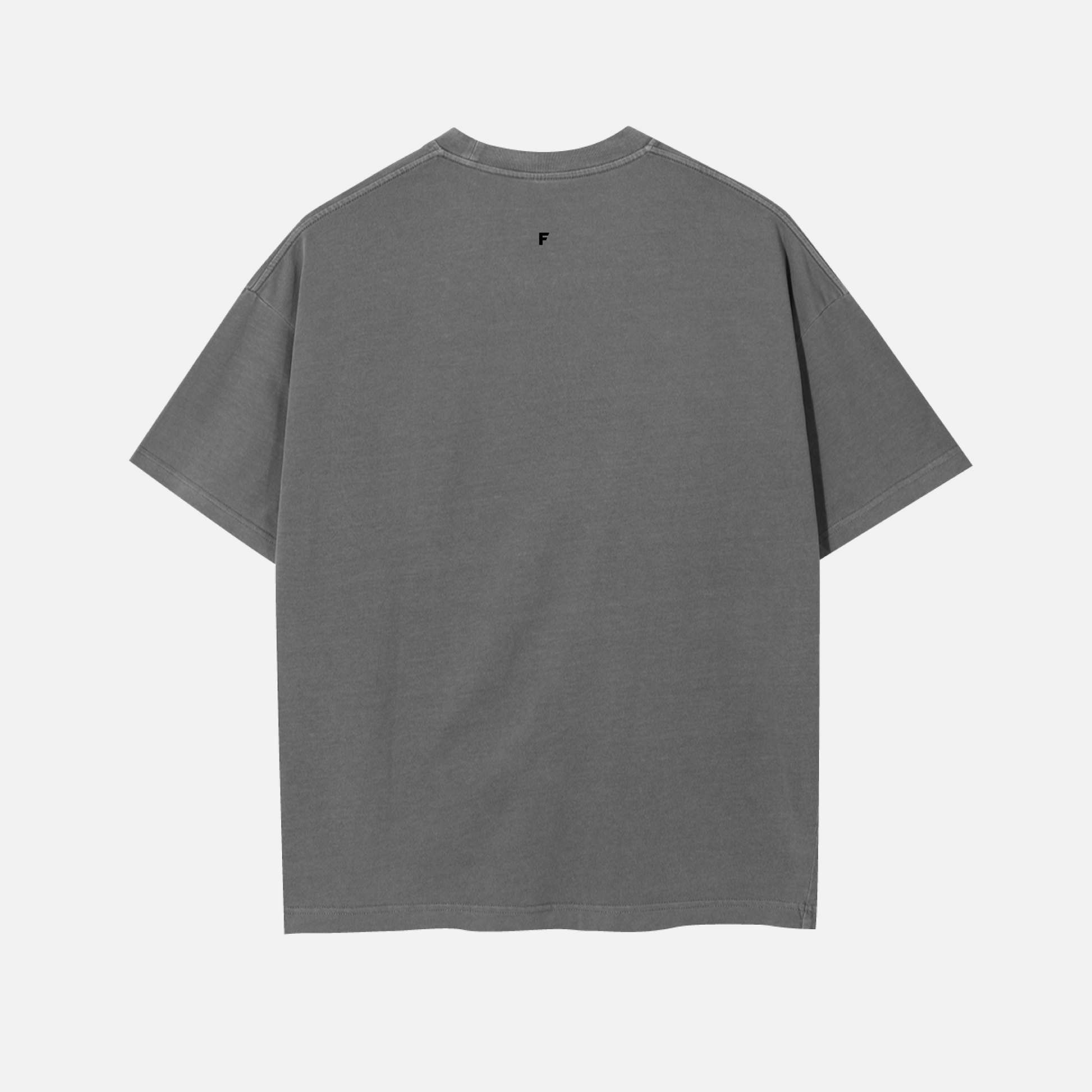Blank Gray Plain Dark Gray T Shirts Small Logo Oversized T-Shirt
