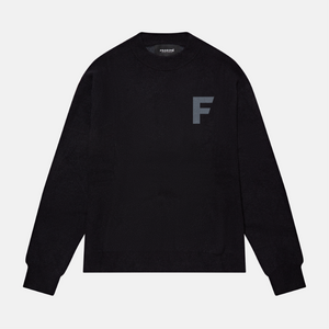 Black Knitted Sweatshirt