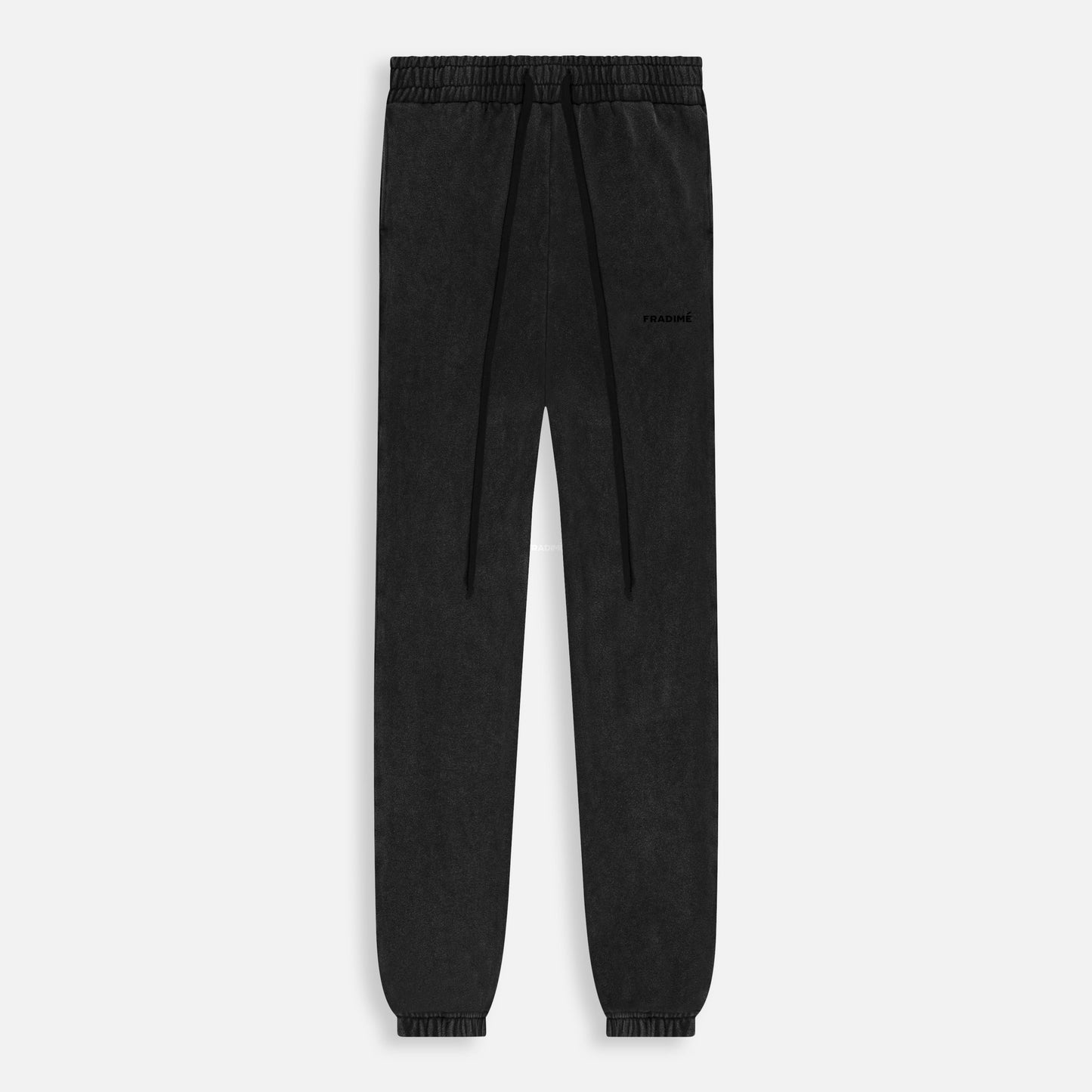 FUNDAMENTAL OVERSIZED BLACK ON BLACK SMALL LOGO SWEATPANTS - VINTAGE BLACK