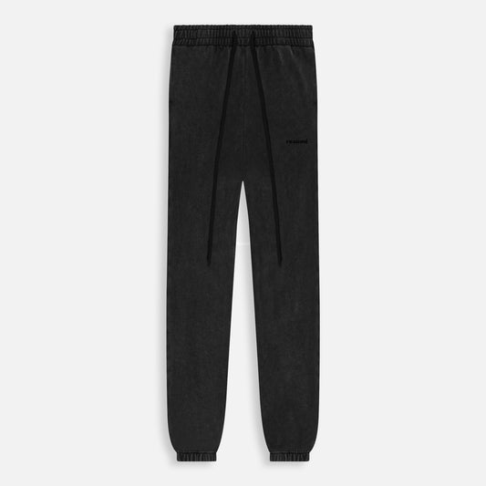 FUNDAMENTAL OVERSIZED BLACK ON BLACK SMALL LOGO SWEATPANTS - VINTAGE BLACK