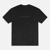 FUNDAMENTAL OVERSIZED BLACK ON BLACK LOGO T-SHIRT - VINTAGE BLACK