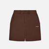 FUNDAMENTAL RELAXED FIT SMALL LOGO SHORTS - BROWN
