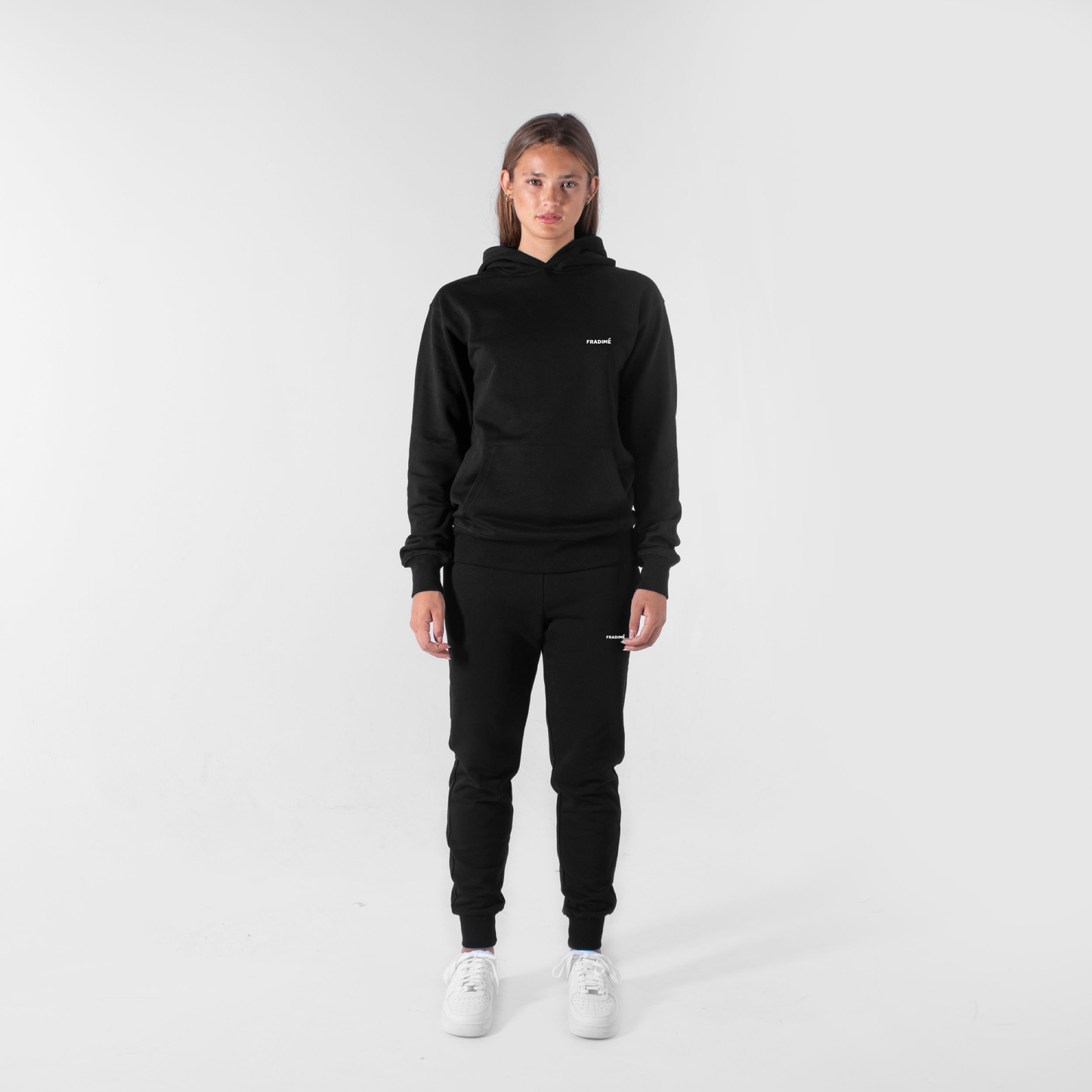 FUNDAMENTAL SLIM-FIT SMALL LOGO SWEATPANTS - BLACK