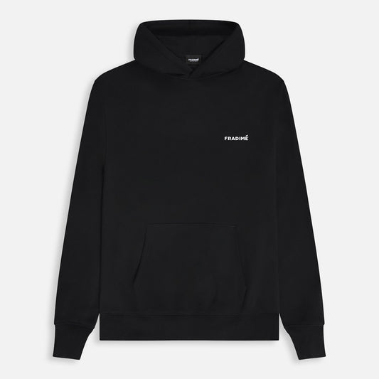 FUNDAMENTAL SMALL LOGO OVERSIZED HOODIE - BLACK