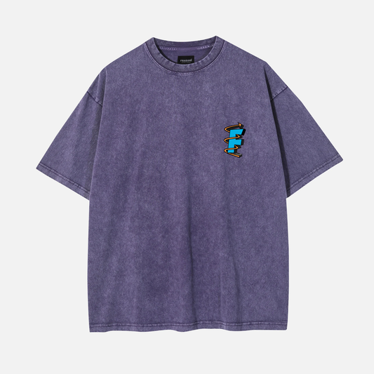 Subway tag T-shirt purple