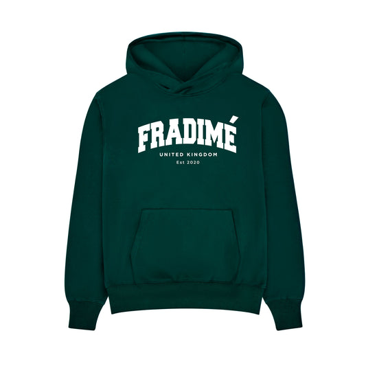 VARSITY OVERSIZED LOGO HOODIE - GREEN