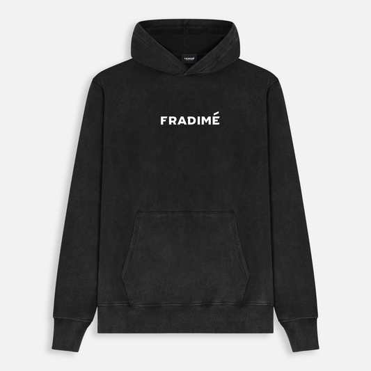 FUNDAMENTAL OVERSIZED LOGO HOODIE - VINTAGE BLACK